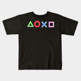 Pastel Controller Buttons Kids T-Shirt